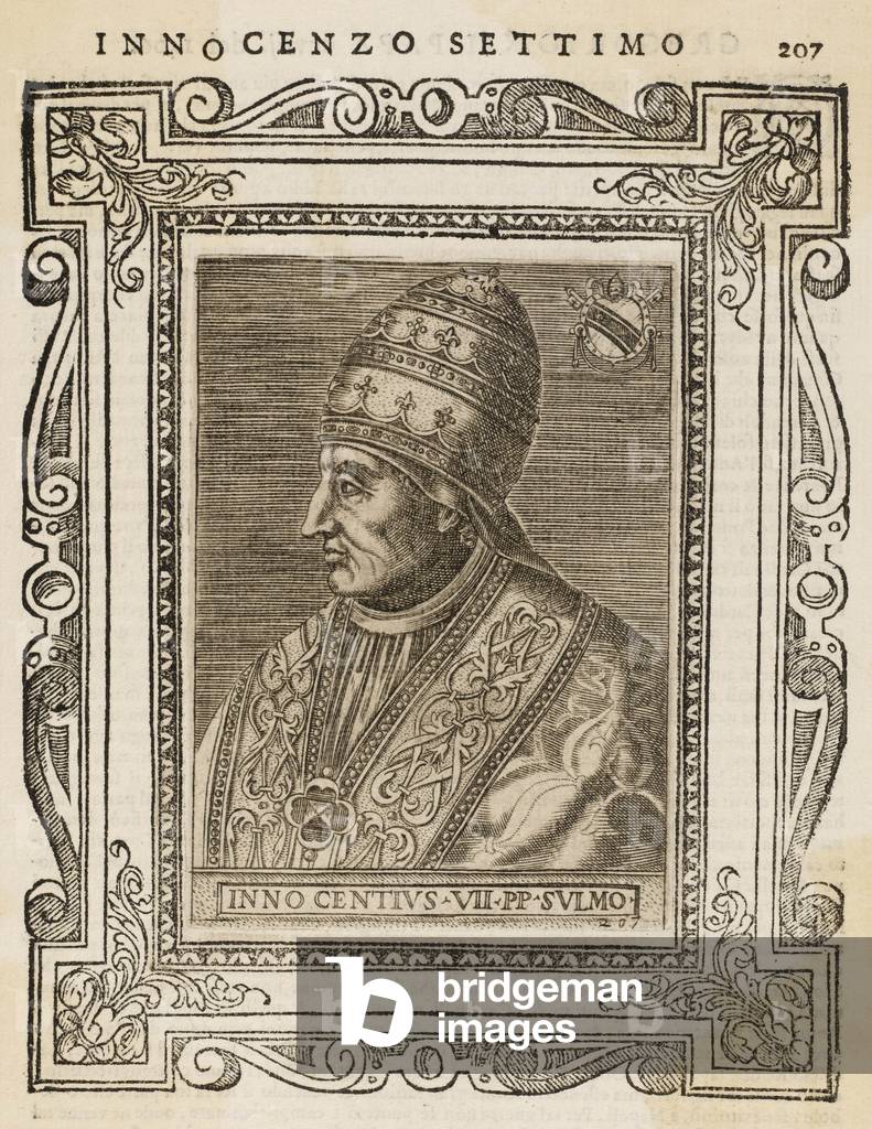 Image of Engraving depicting POPE INNOCENS VII 1588 by Cavalieri