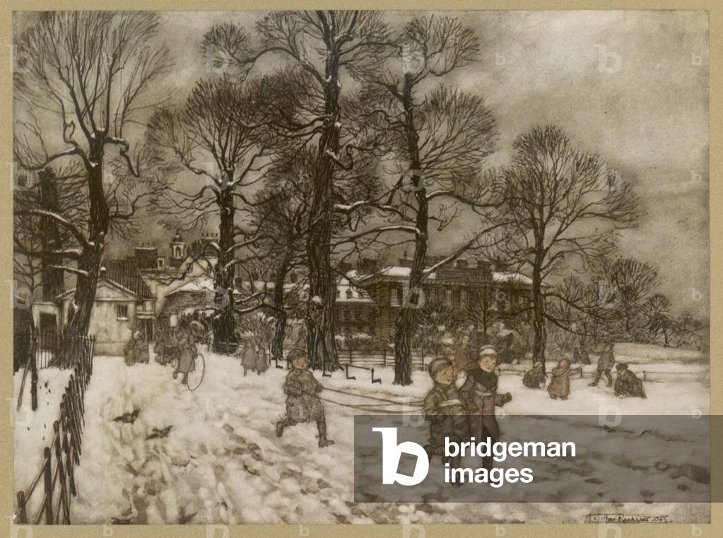 Bild von Druck "LONDON/HYDE PARK" 1906 von Arthur Rackham