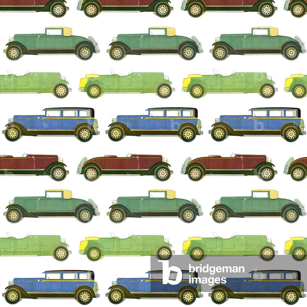 Immagine di Stampa "Schema ripetuto: auto/automobilismo" 1801