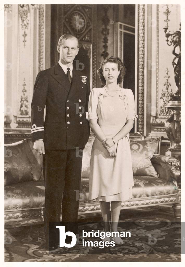 Image of Queen Elizabeth II and Prince Philip engagement, 1947 (postcard)  by Unknown photographer, (20th century)