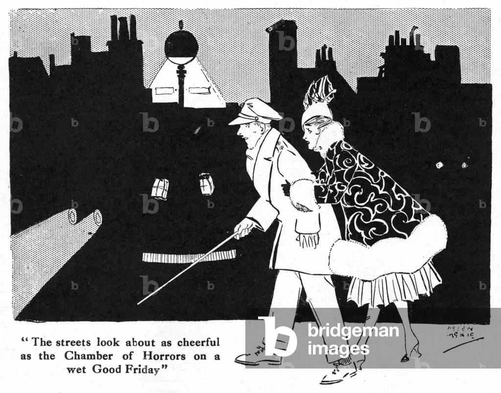Immagine di Stampa "Blackout durante la prima guerra mondiale" 1916 di Helen McKie