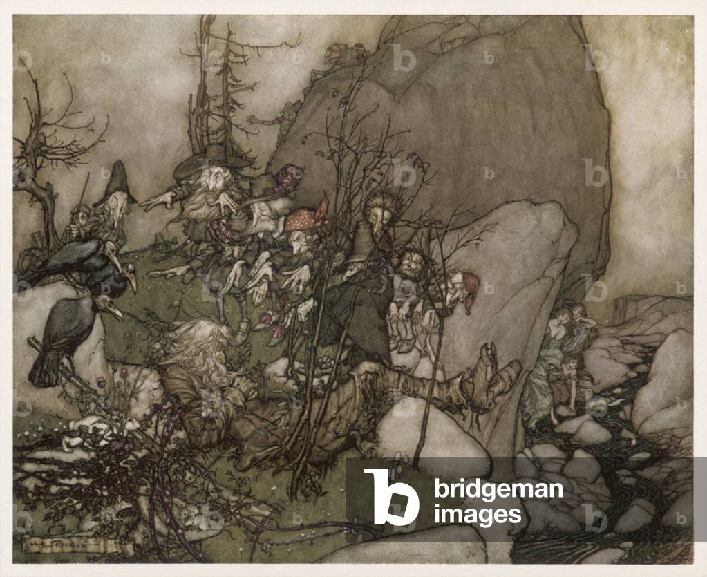 Image of Print depicting IRVING/RIP VAN WINKLE 1905 by Arthur Rackham