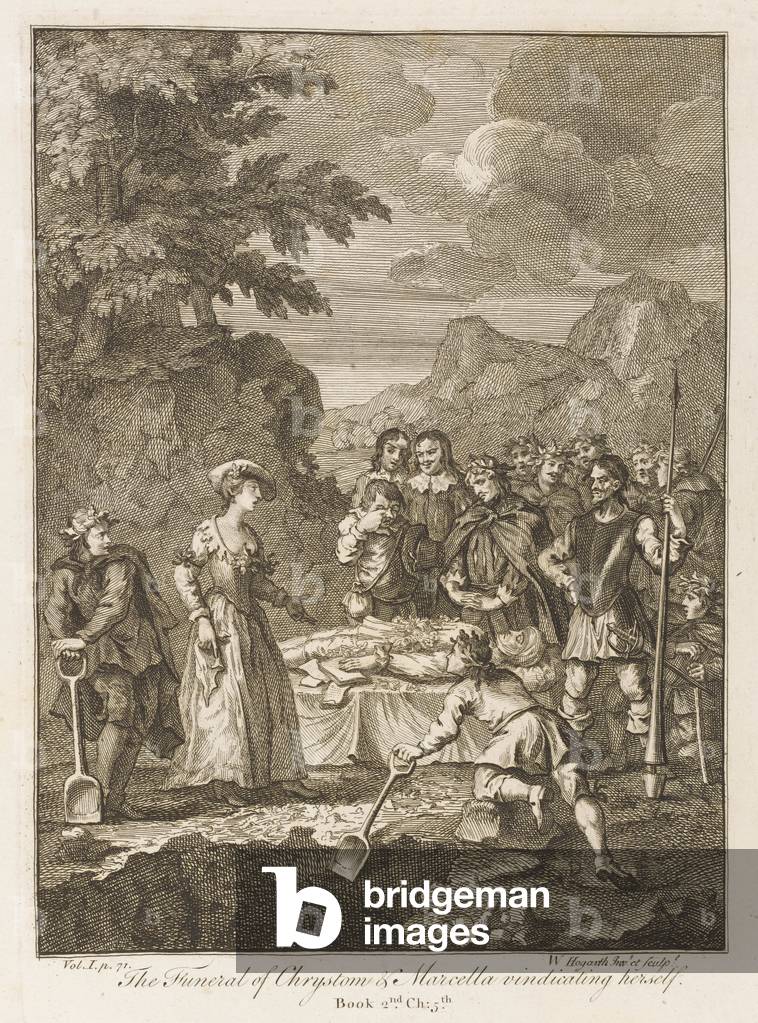 Bild von Gravur "DON QUIJOTE 2" 1738 von William Hogarth