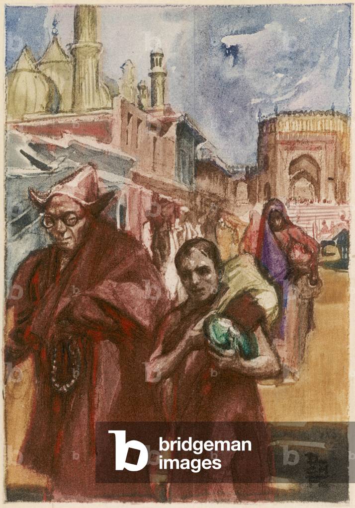 Image de Estampe représentant KIPLING KIM ET LE LAMA 1931 par Charles Fouqueray