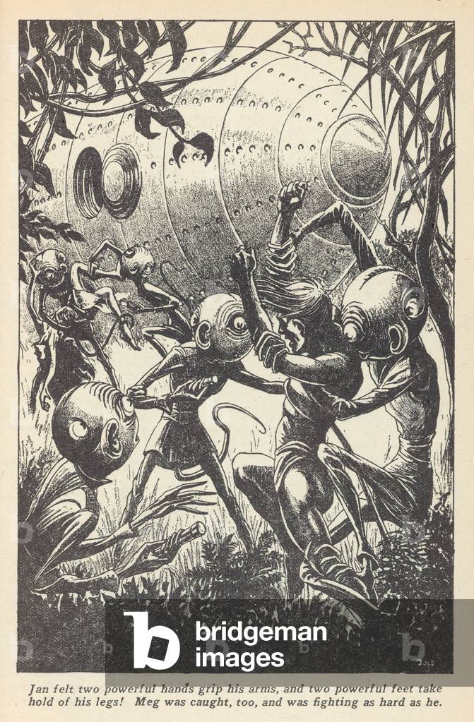 scène d'enlèvement extraterrestre 1935 par Elliott Dold