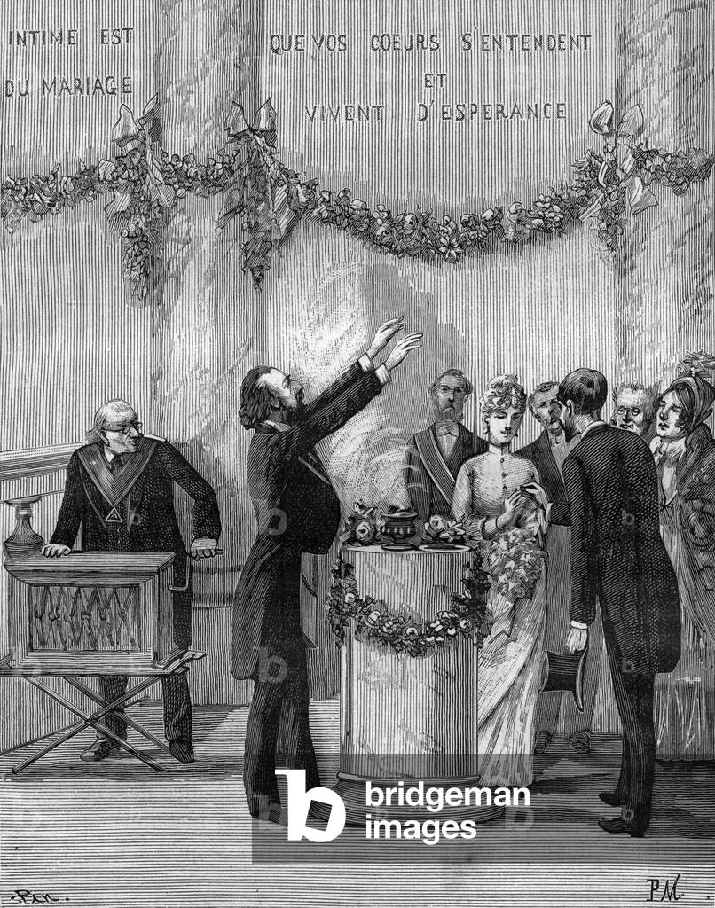 Immagine di Incisione "Riconoscimento sponsale" 1890