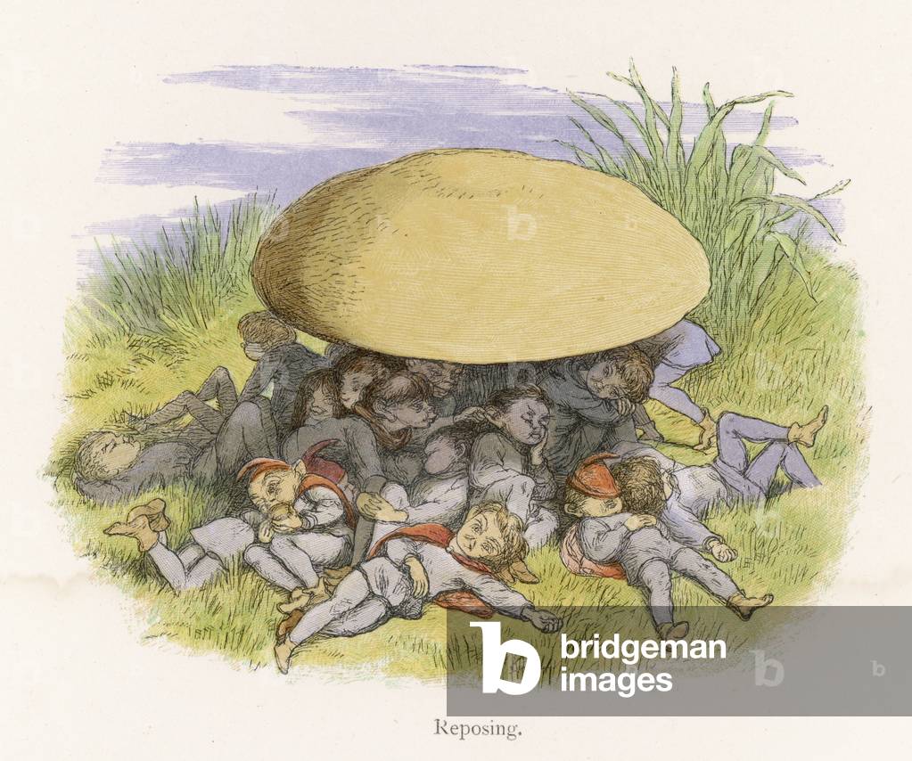 Image of Print depicting Elves Reposing 1875 by Richard Doyle