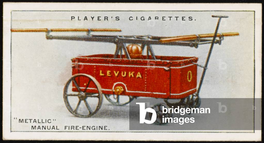 Image de Estampe représentant CAMION DE POMPIER MÉTALLIQUE 1901