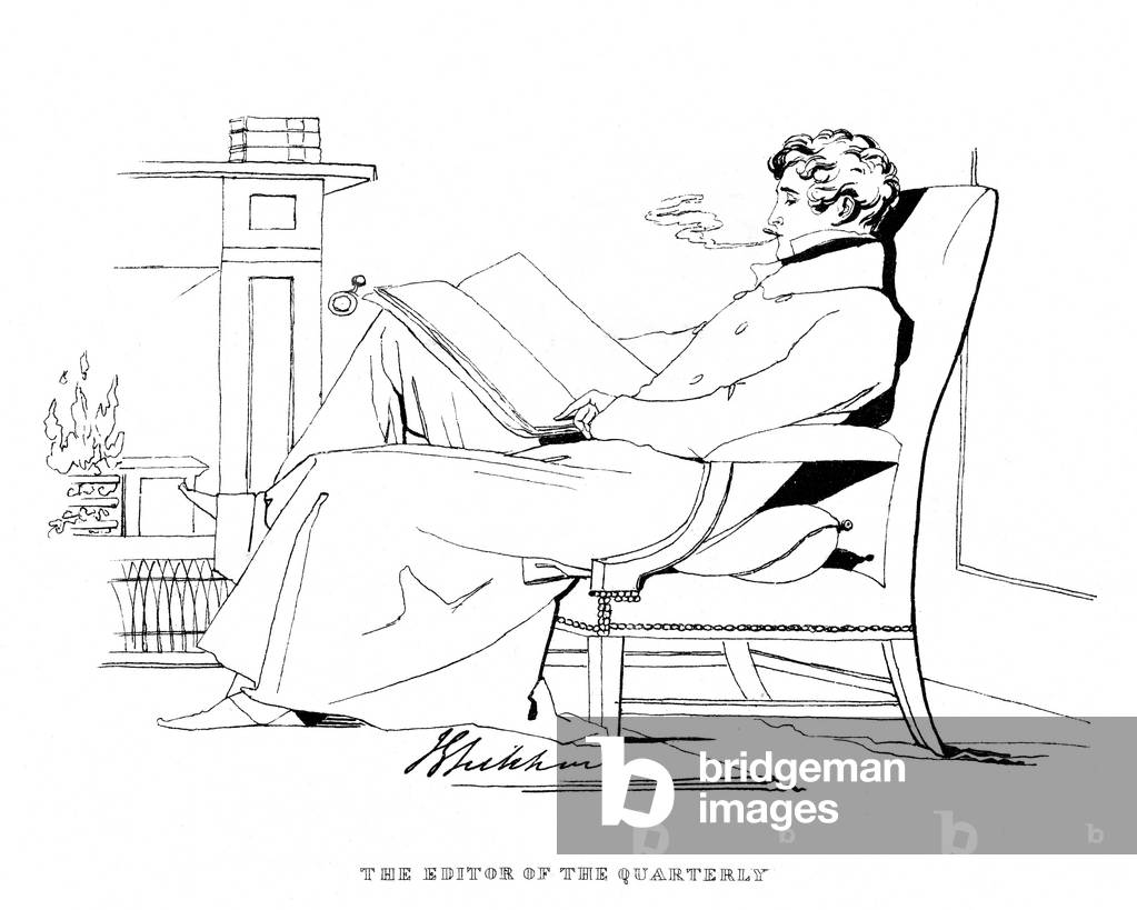 "John Gibson Lockart (Gravur)" von Alfred) Maclise