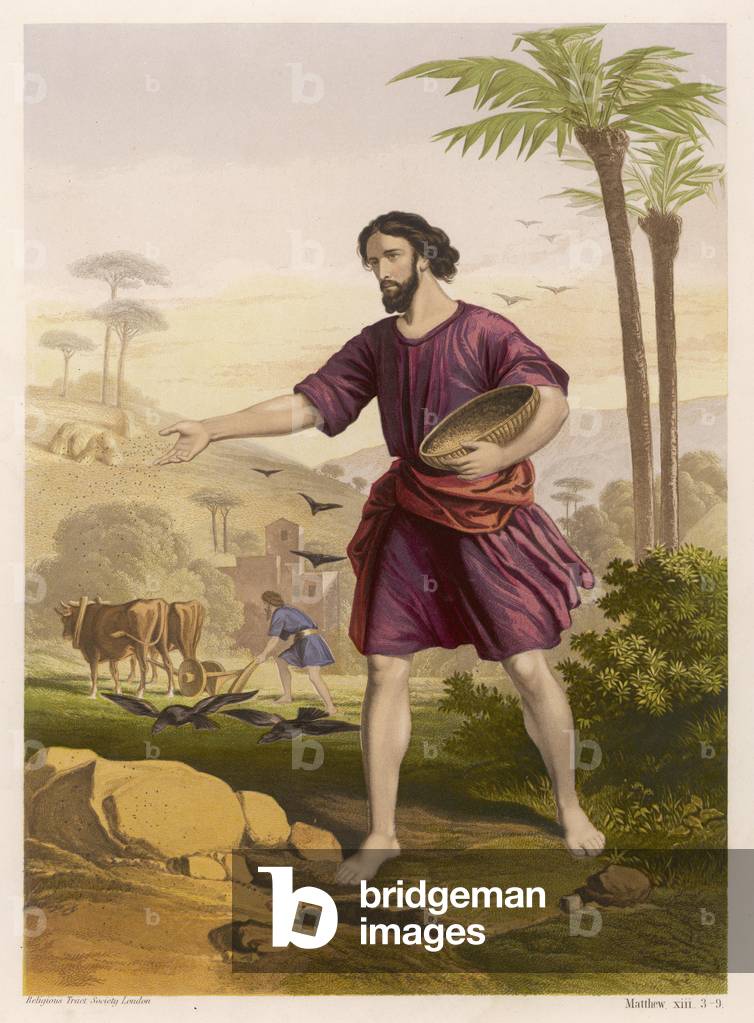 Immagine di Stampa "IL SEMINATORE" 1860 di Joseph Martin Kronheim