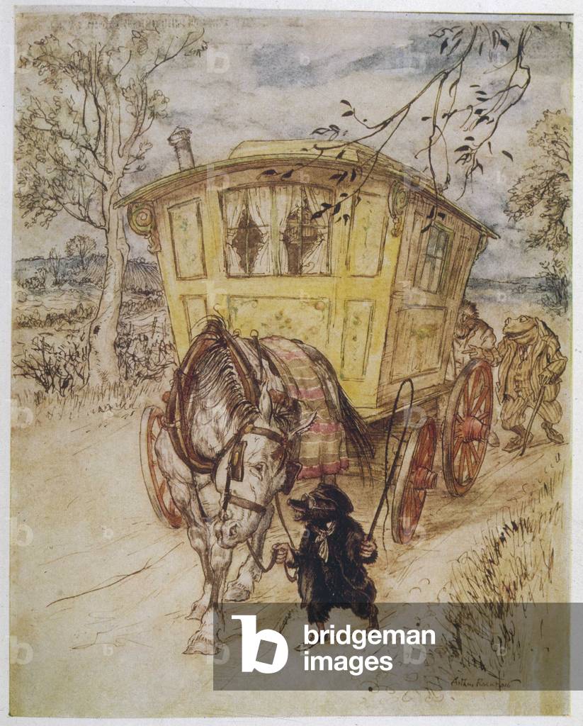 Image of Print depicting Wind in Willows - Grahame 1939 by Arthur Rackham