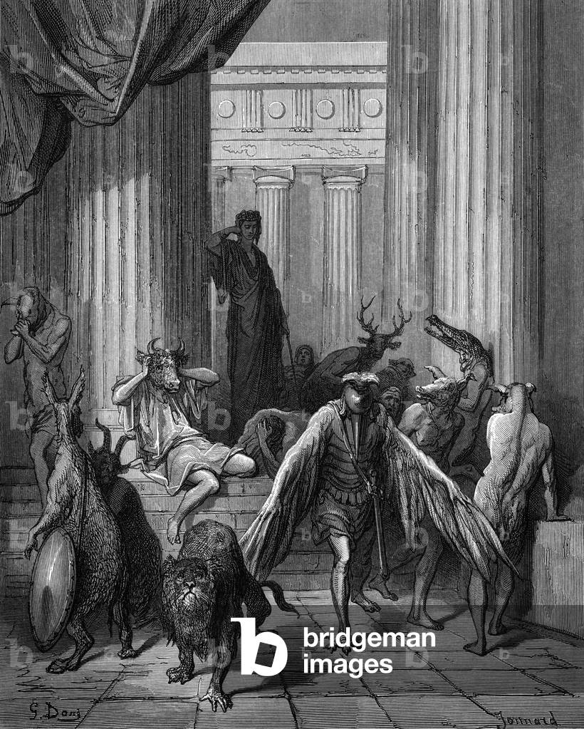 "Circa verwandelt Männer in Bestien" 1801 von Gustave Dore
