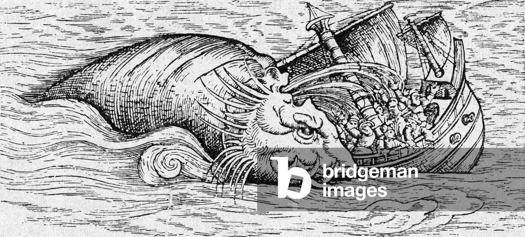 Image de Gravure représentant NAVIRE D'ATTAQUES DE MONSTRES 1558