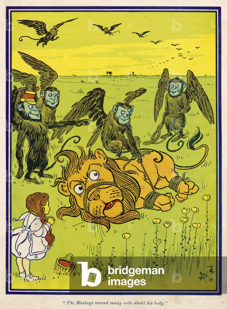 Image of Print depicting WIZARD OZ/WINGED MONKEYS 1900 by William Wallace Denslow