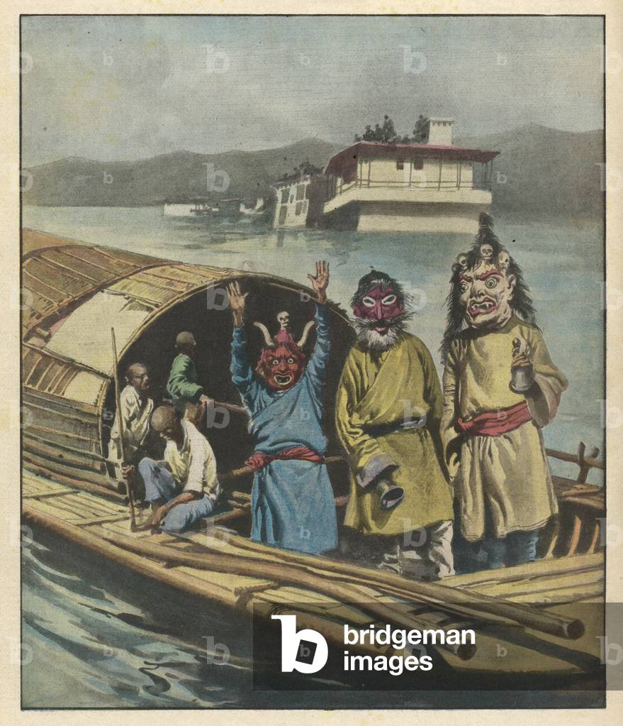 Immagine di Stampa "MAGIA DEL FIUME CINESE" 1931 di Aldo Molinari
