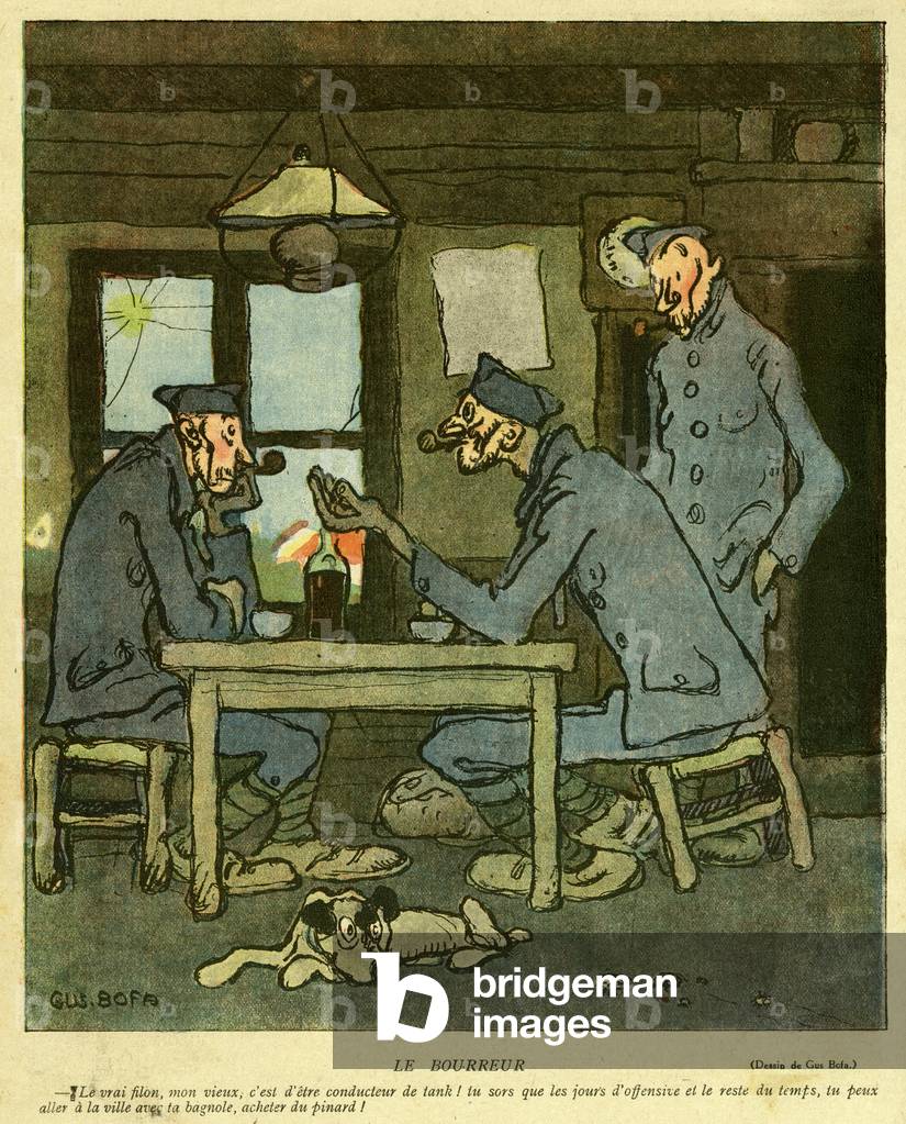 Image of Print depicting Cartoon 1917 by Gus Bofa