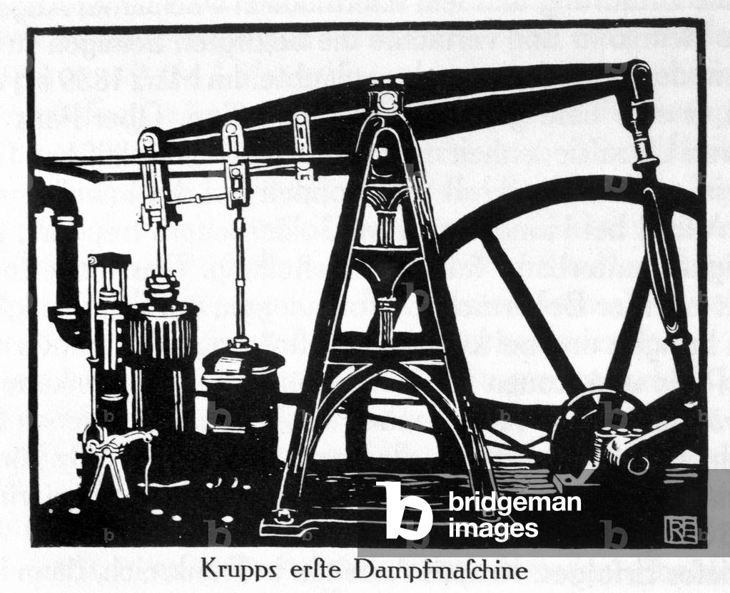 Image of Print depicting Krupp's Steam Engine 1911 by Robert Engels