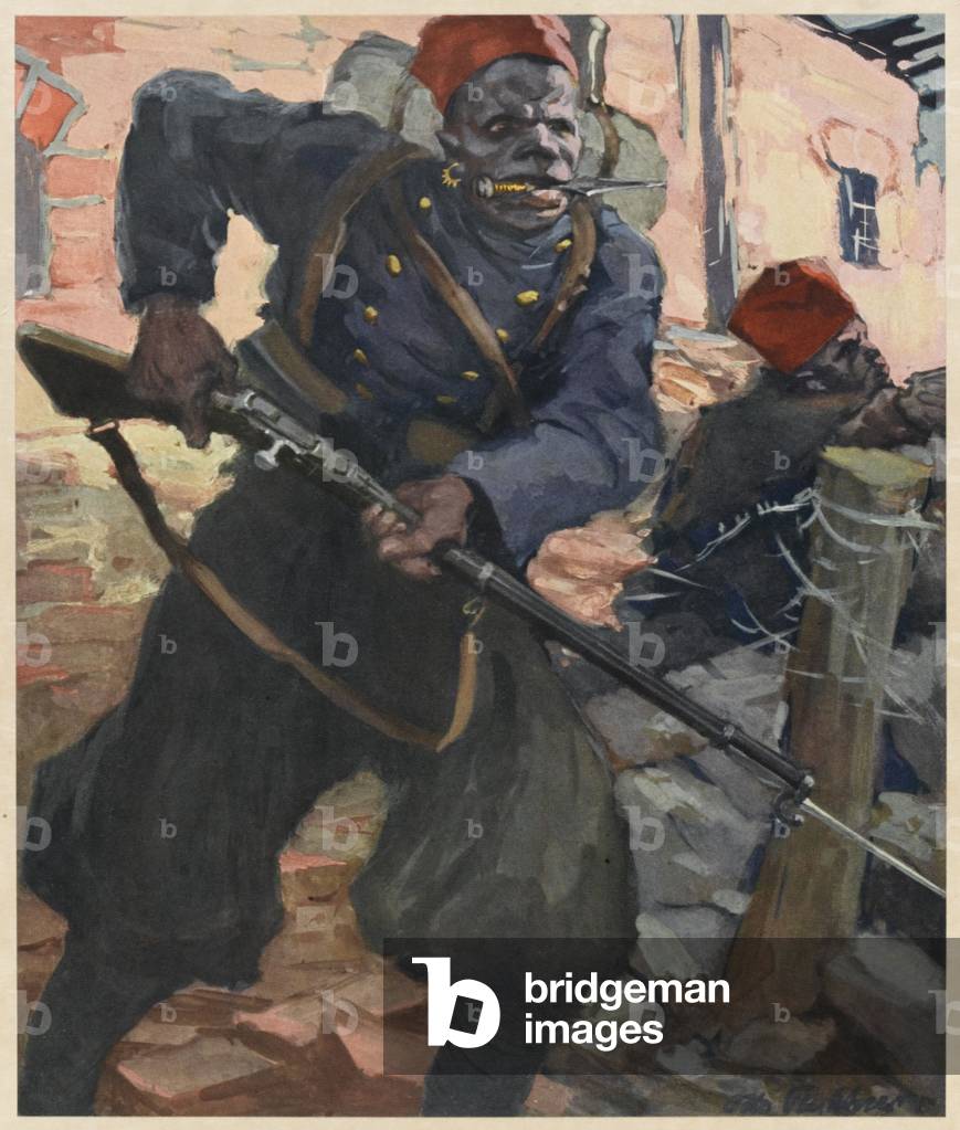 "SENEGAL SOLDAT" 1916 von Otto Flechtner