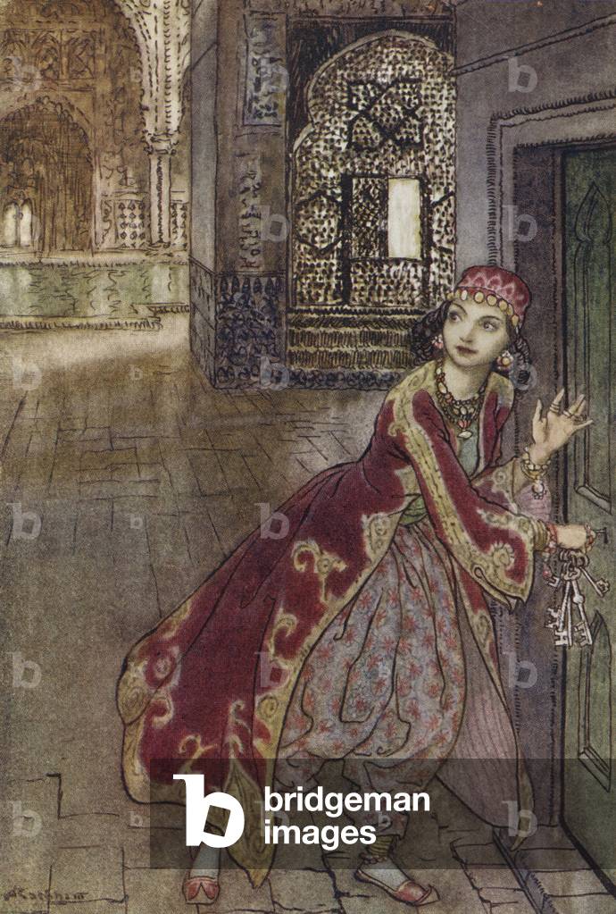 Immagine di Stampa "Barbablù" 1913 di Arthur Rackham