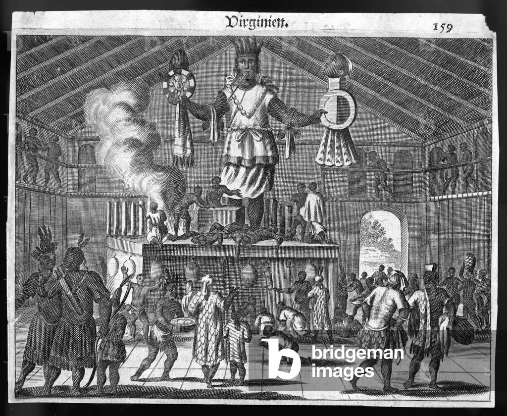Native Virginian Temple by Theodor de Bry