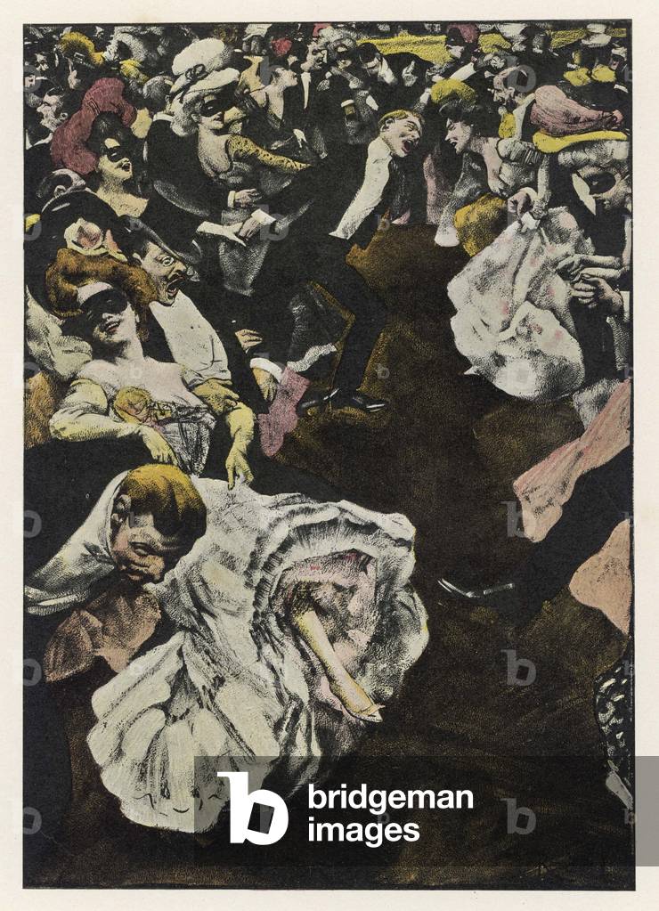 Image de Estampe représentant Bal masqué allemand 1908 par Ferdinand von Reznicek