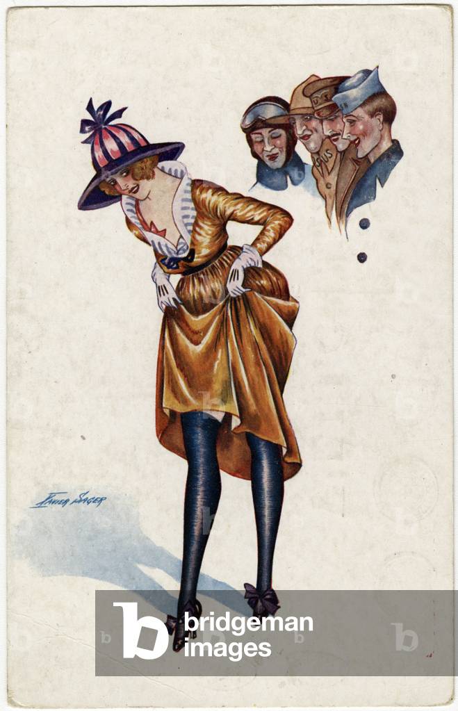 Image of Print depicting Female Type - Paris 1915 by Xavier Sager
