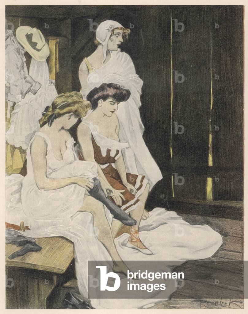 Bild von Druck "Damen im Umziehen" 1909 von Ferdinand von Reznicek