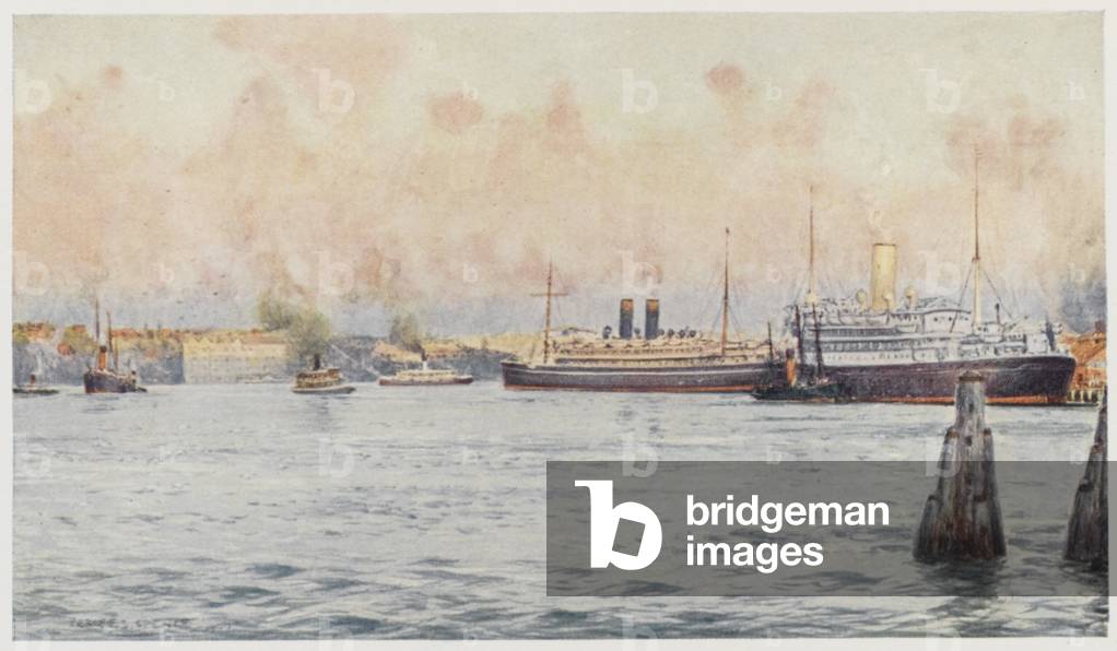 "PORTO DI BRISBANE" 1910 di Percy F.S. Spence