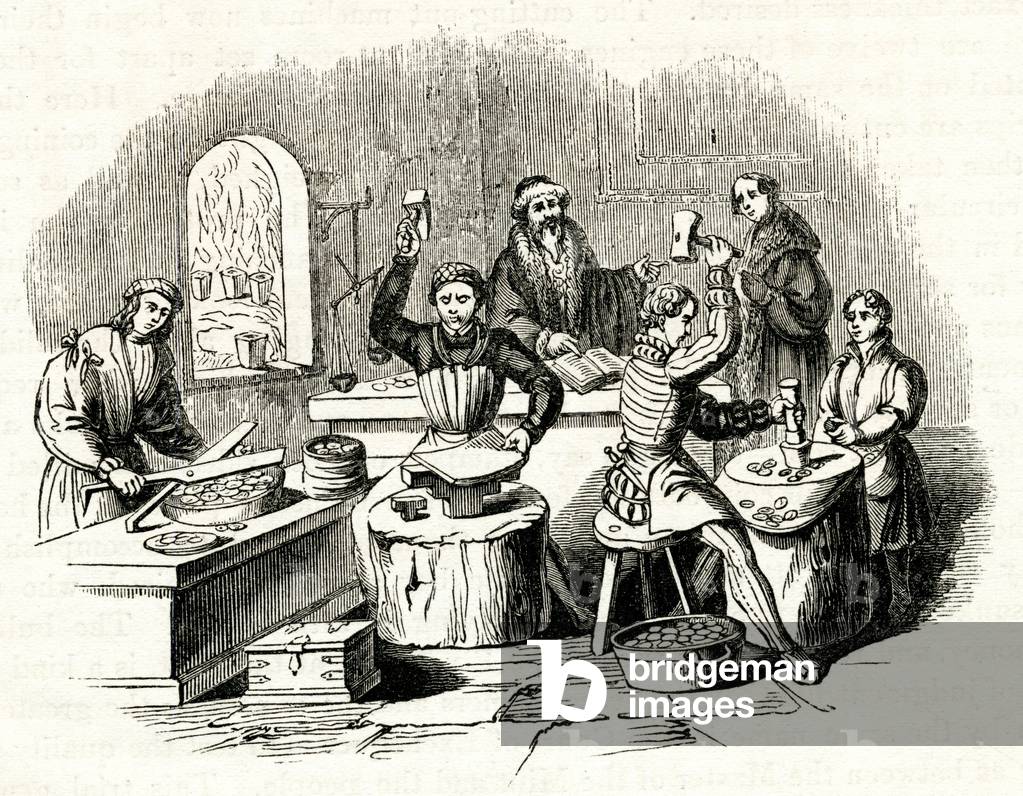 Image of Engraving depicting COINING PROCESS 1801