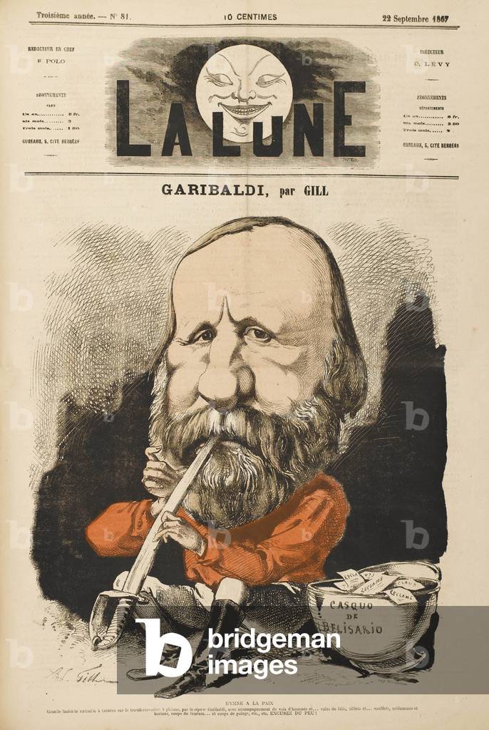 Image of Print depicting GIUSEPPE GARIBALDI 1867 by Andre Gill