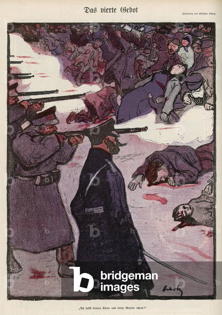 Image of Print depicting WINTER PALACE EVENT 1905 by Wilhelm Schulz