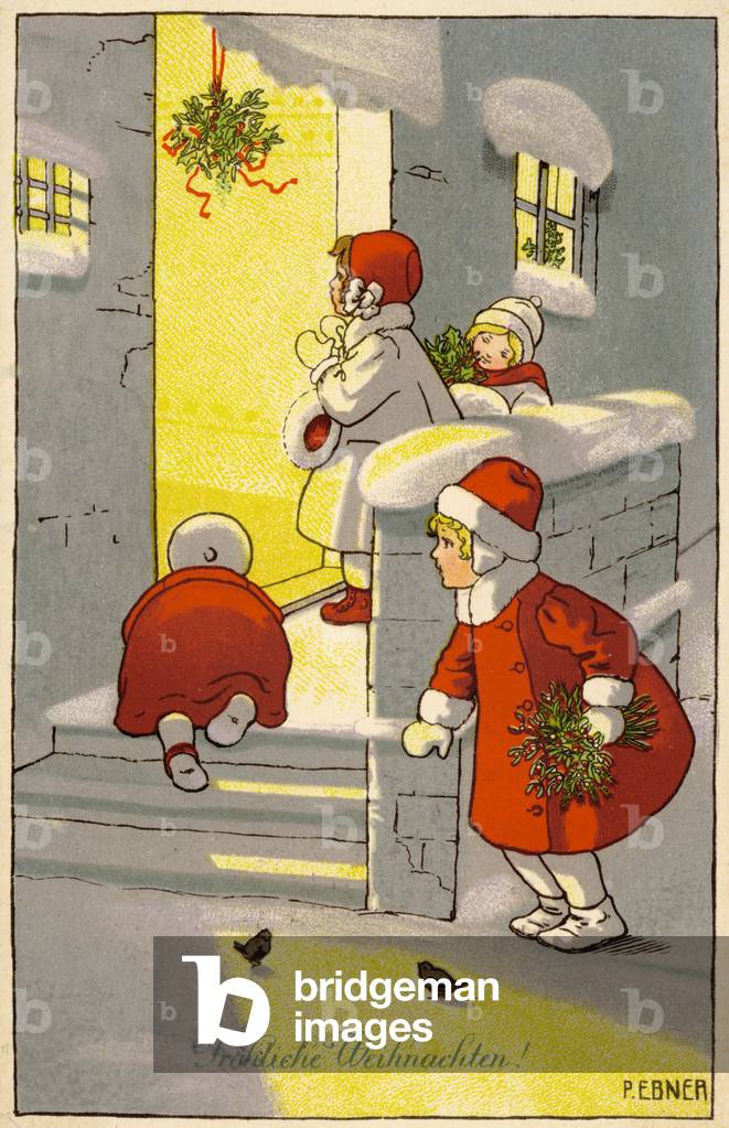 Immagine di Stampa "BAMBINI IN VISITA" 1915 di Pauli Ebner