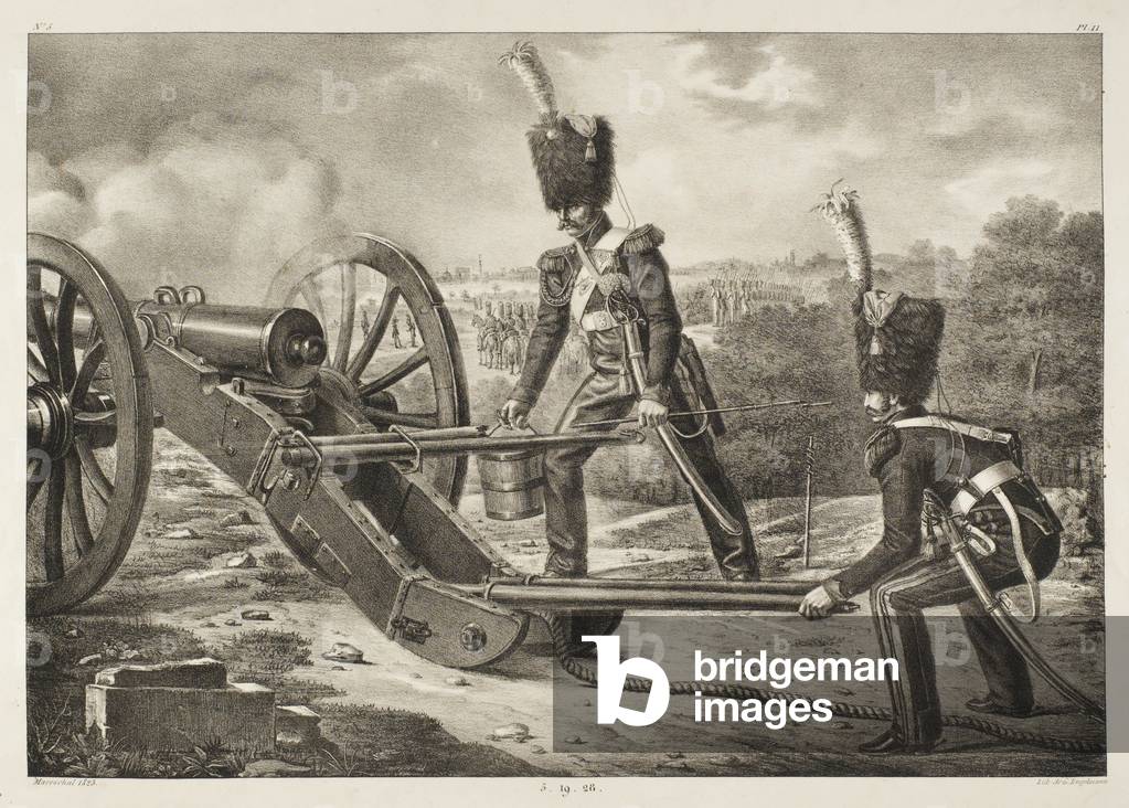 French Artillery, lithograph