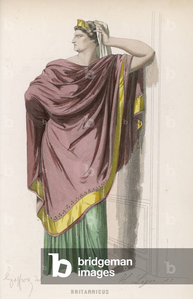 Image de Estampe représentant RACINE/BRITANNICUS 1669 par Edmond Aime Florentin Geffroy