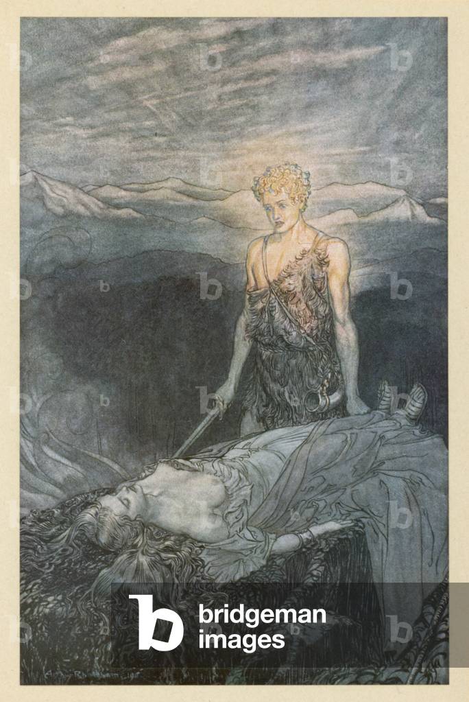 Image of Print depicting Siegfried - Brunnhilde by Arthur Rackham