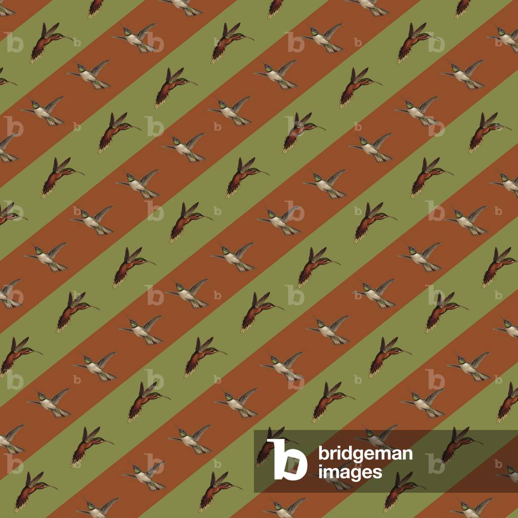 Image of Print depicting Repeating Pattern - Birds 1801