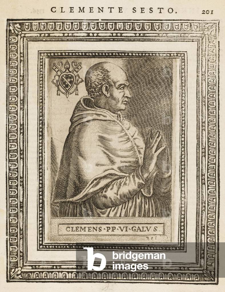 Immagine di Incisione "PAPA CLEMENTE VI" 1588 di Cavalieri