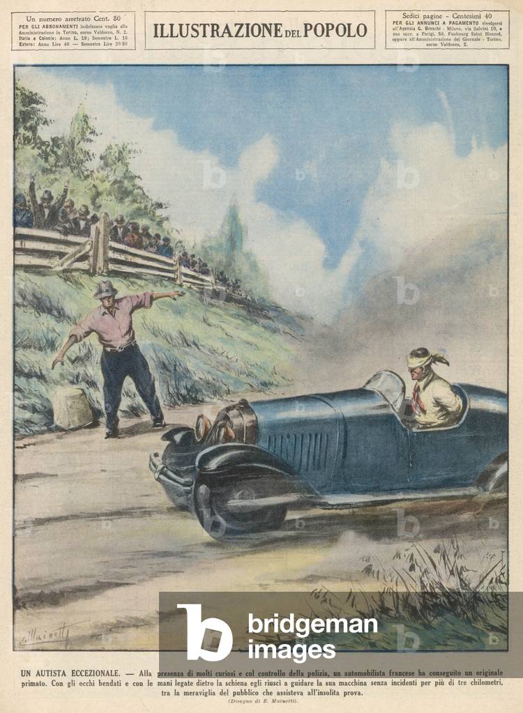 DRIVING BLINDFOLDED, 1936 (Druck)