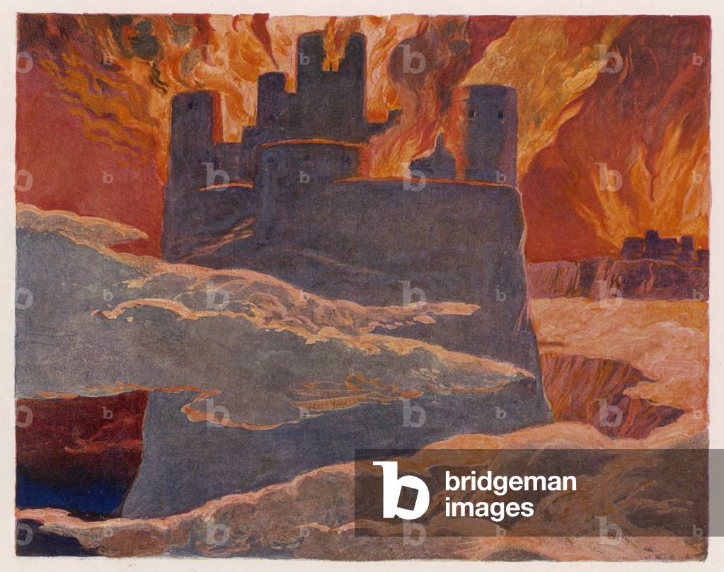 Bild von Druck "Asgard wurde zerstört" von Emil Doepler