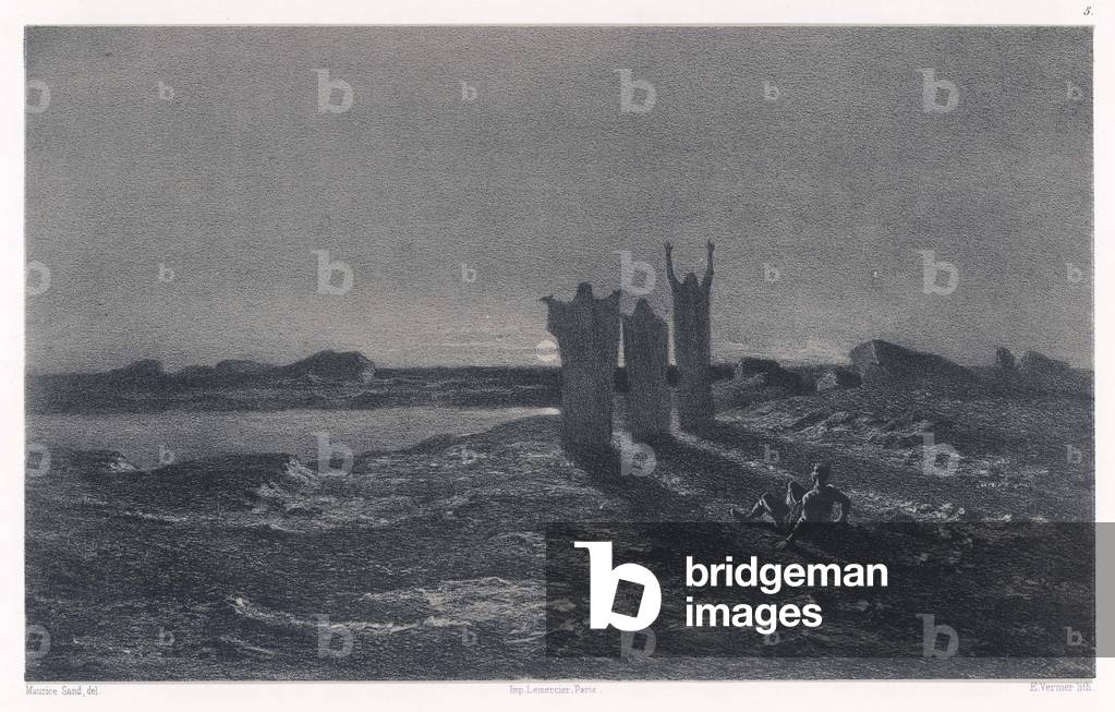 Bild von Druck "Stone Men Erscheinungen" 1858 von Maurice Sand