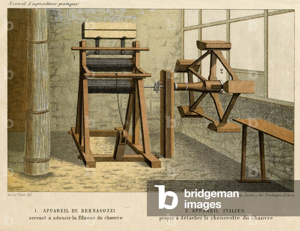 Immagine di Stampa "Macchina di lavorazione della biancheria" 1850