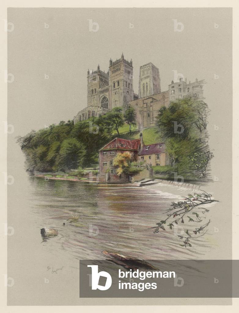Immagine di Stampa "Cattedrale di Durham - 1924" 1924 di Cecil Charles Windsor Aldin