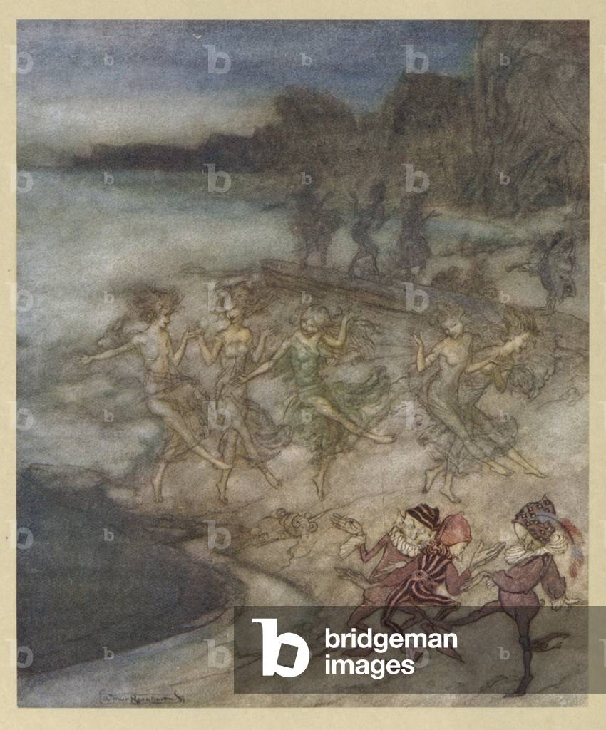 Immagine di Stampa "COMUS/MILTON/FATE" 1914 di Arthur Rackham