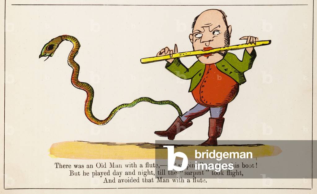 vecchio con un flauto, Edward Lear