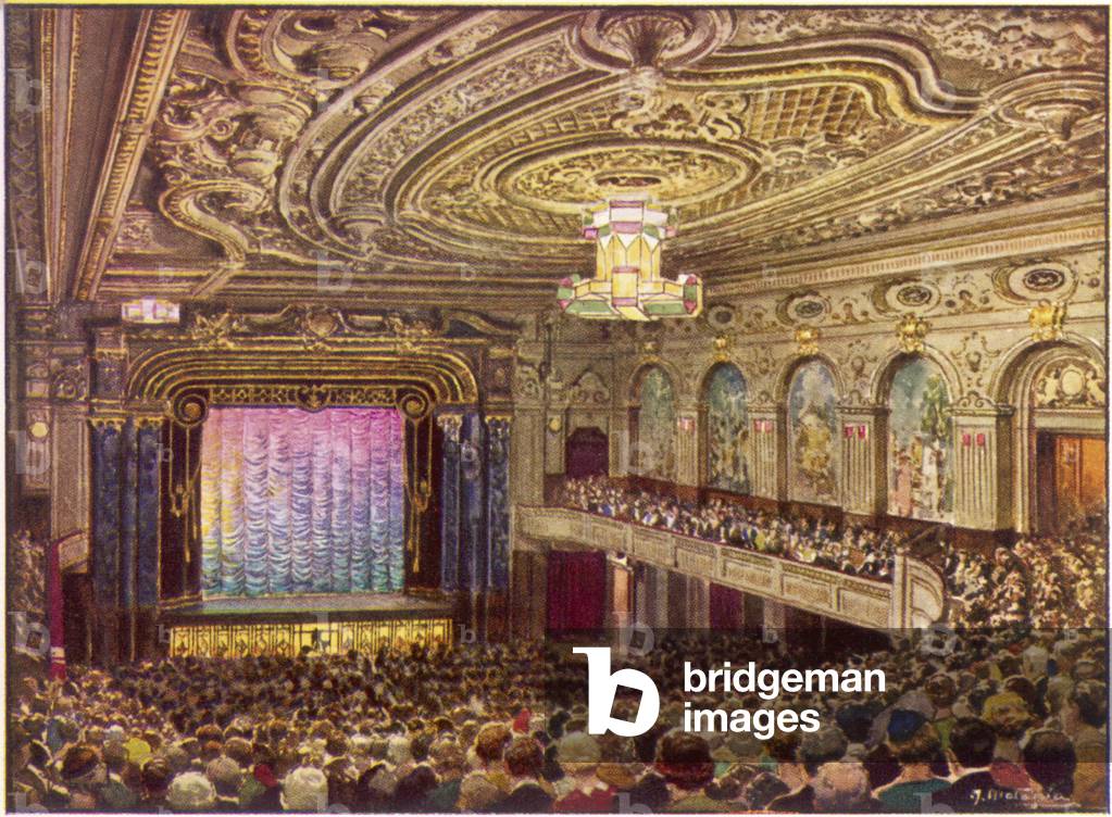 Image of Print depicting CINEMA 1938 by Fortunino Matania