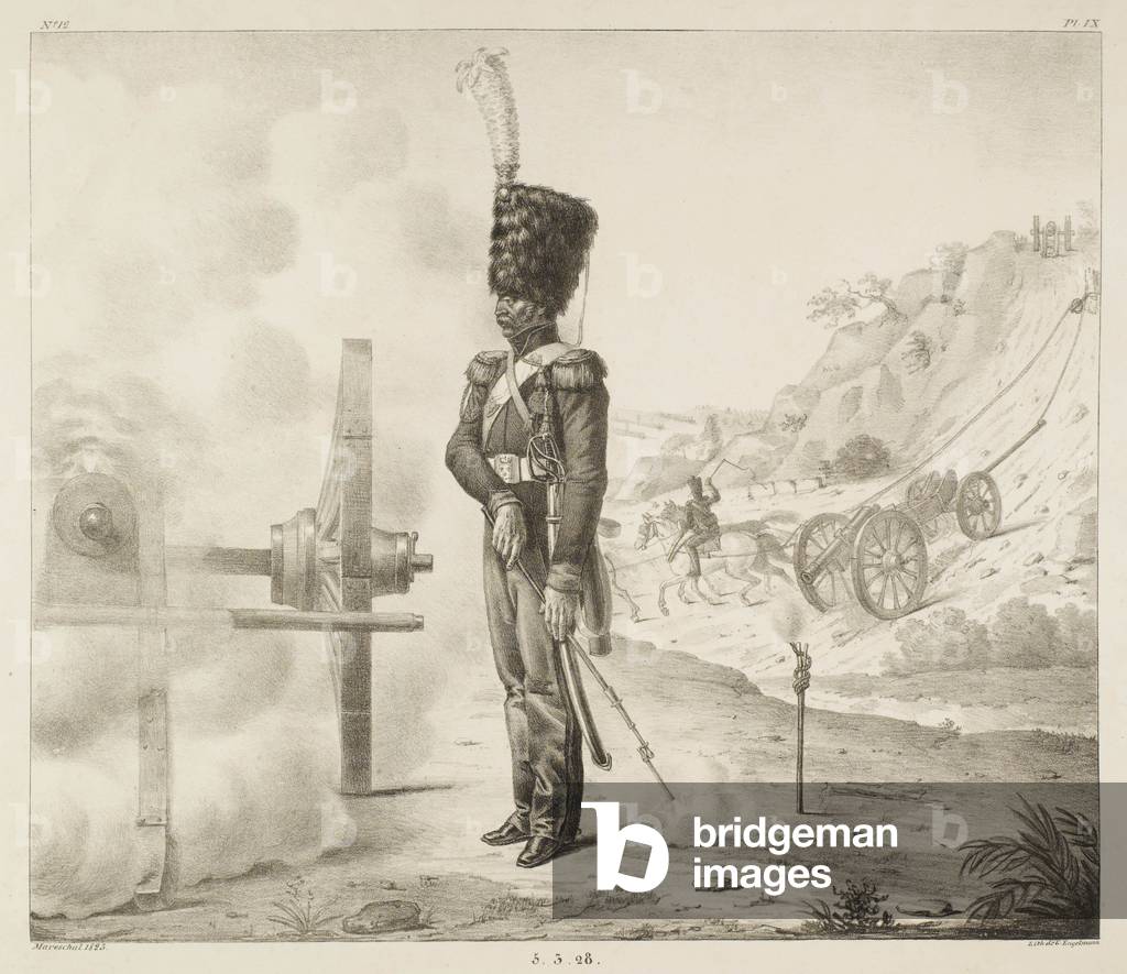 Französische Artillerie, Lithographie