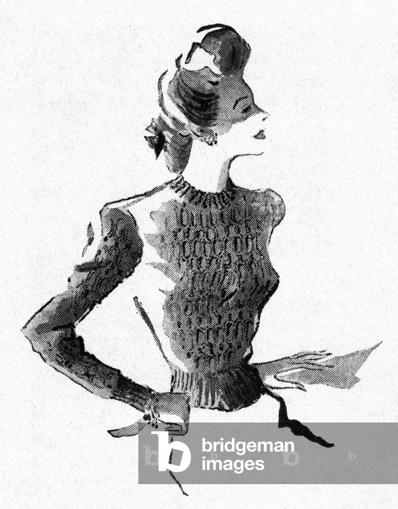 Bild von Druck "Geflochtener Zopfpullover" 1801
