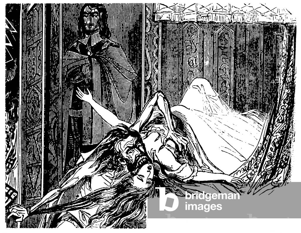 Image of Print depicting Varney the Vampire 1801 by British Artist