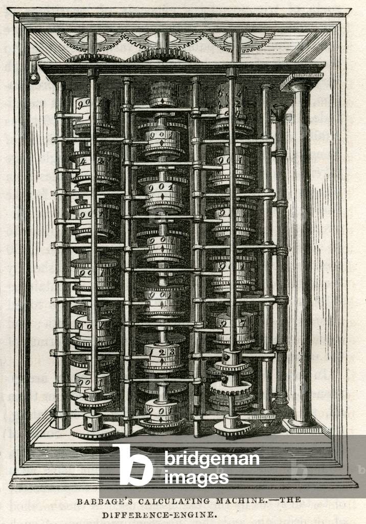 Immagine di Incisione "Il motore di Babbage" 1854