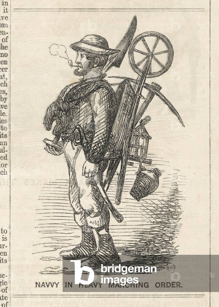 Bild von Druck "Eisenbahn-Navigator" 1855 von John Leech